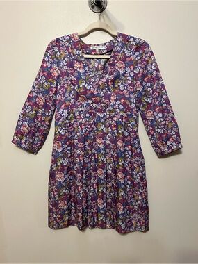 See by Chloe Floral Purple Mini Dress Summer Wedding Guest Cruise Vacation
